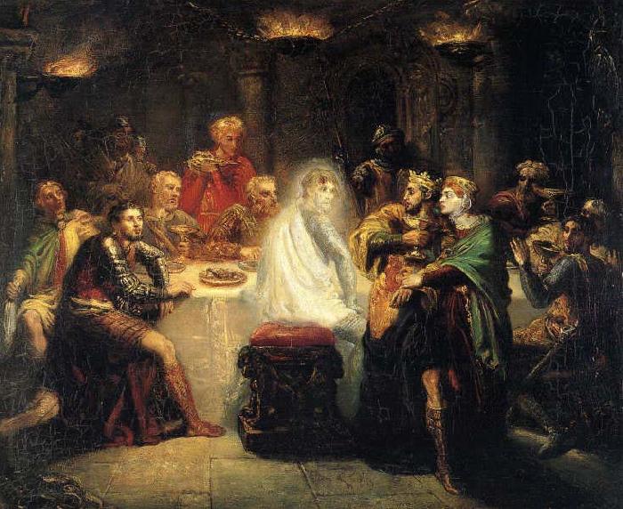 Theodore Chasseriau The Ghost of Banquo France oil painting art